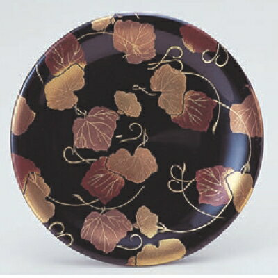 回転寿司皿 寿司皿黒に二色ツタ 高さ21 直径:150 （業務用）（グループI）