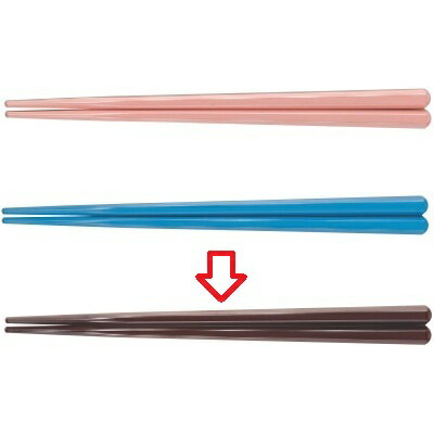 箸 19.5cm六角先端角箸ワイン ホタテ貝抗菌 ワイン 幅8 奥行7 長さ:195/業務用/新品