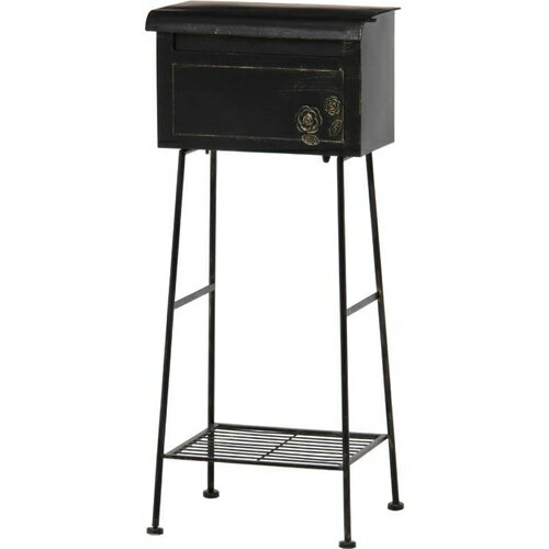 ガーデンポスト（オブジェ） ローズ ブラック 横型 /業務用/新品/送料別