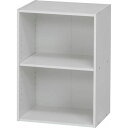 カラーボックス 可動棚2段 WH (セット数:2) /業務用/新品/送料別