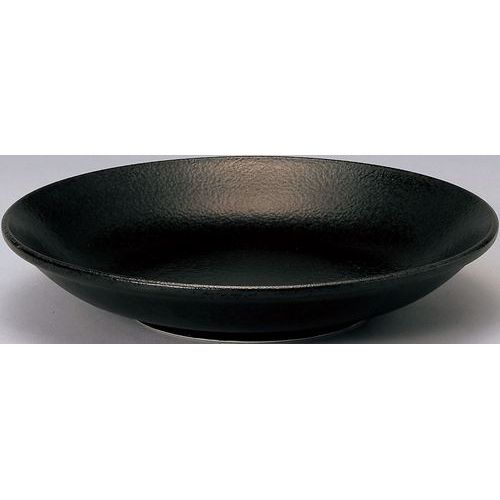 12-61-1 和風中華 メタ玉25cm深皿 黒耀 24.7×5.1(cm)/業務用/新品/小物送料対象商品