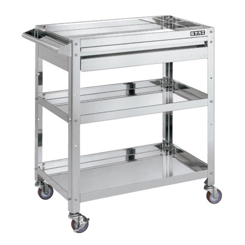 スーパーワゴン引出し1段仕様(自在4輪) KR-200CSU/外寸：幅750×奥行450×高さ880mm【新品】【業務用】【送料無料】