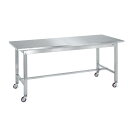 SUS-189BSSN ステンレス作業台(移動式) 幅1800×奥行900×高さ802mm/新品/業務用/送料無料