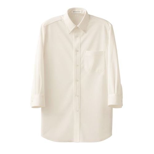 商品名：7分袖ボタンダウンニットシャツ（男女兼用）サイズ：SS～5Lカラー：チャコール,ネイビー,ブラック,ホワイト生地：鹿の子素材1：ポリエステル//混率：100%機能：吸水性/速乾性/防臭性/SR性注意事項：この商品はニット製品のため、洗濯方法によっては多少縮むことがあります。タンブラー乾燥はお避けください。デザインポイント：・鹿の子7分袖B.Dシャツ。/・45種シャツ4454と同型。/・横の伸縮性あり。/・多機能。SS～5L以外のサイズは受注生産となっております。金額は別途お問合せください。サイズSSSMLLL3L4L5Lネック35.53738.54041.54344.546肩巾3840424446485052胸囲98103108113118123128133着丈6971757779818181袖丈42.543.545.547.548.549.548.547.5配送料について【ご注意】画面上の色はブラウザやご使用のパソコンの設定により実物と異なる場合があります。