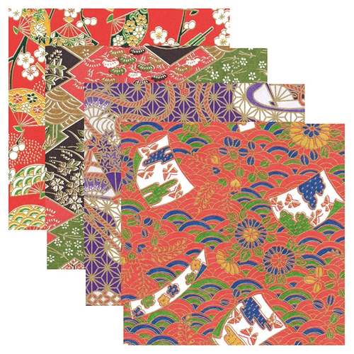 ■商品説明■商品名：友禅千代紙 5寸 (100枚入)(各25枚x4柄)メーカー：ヤマコーメーカー品番：21-392-09外形寸法：幅15×15cm(mm)お届け数：1商品コード：66523【配送料について】【ご注意】画面上の色はブラウザやご使用のパソコンの設定により実物と異なる場合があります。