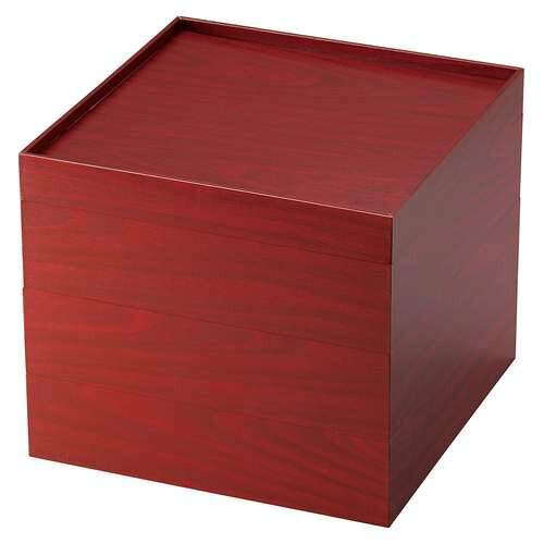 紙重箱 赤 6.5寸 3段/業務用/新品/小物送料対象商品