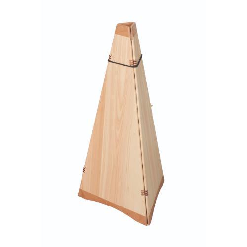 6-084-01/ひのき ウッドコーン 屋内用 約幅30/5.5×奥行30/5.5×高さ60cm/業務用/新品/送料無料