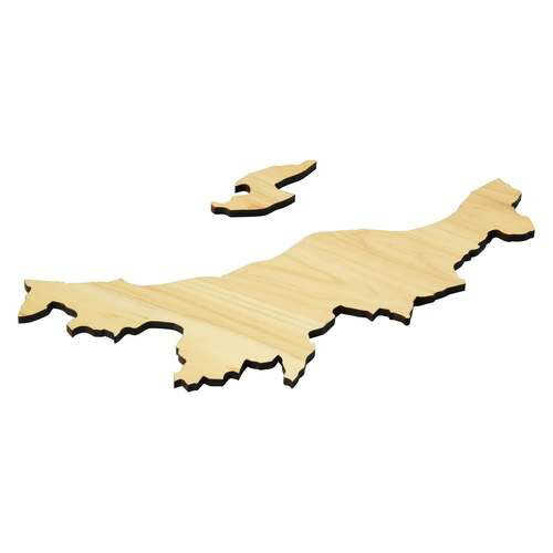 都道府県市町村型ひのき皿(ミニ)/業務用/新品/小物送料対象商品