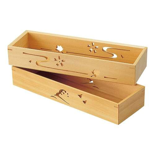 ひのき透かし長方盛器(春秋柄)/業務用/新品/小物送料対象商品