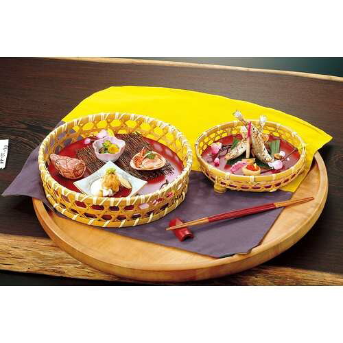 晒竹オードブル篭・足付(篭のみ) 8寸/業務用/新品/小物送料対象商品 hamaken-11245469 業務用厨房のテンポス サンプル画像2