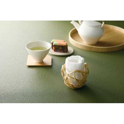 竹編み・おしぼり立て(白)/業務用/新品/小物送料対象商品