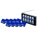 エコチャイム10窓受信機/角型送信機(パールブルー)10台セット/業務用/新品/送料無料