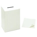募金箱 底ボール紙付 白無地/1個/業務用/新品