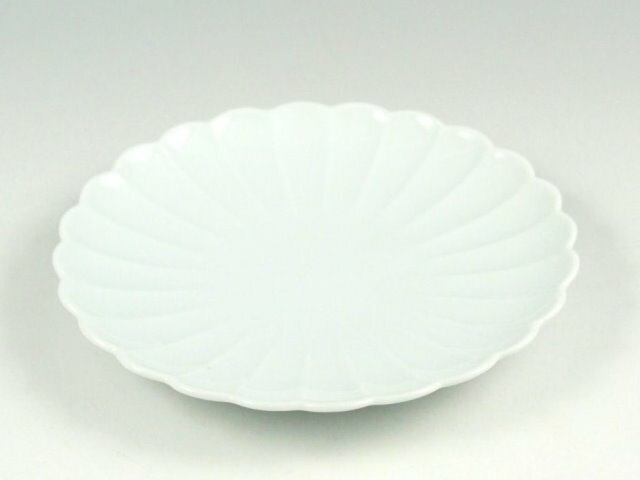 有田焼 白磁 菊型 5寸皿(10枚入)/業務用/新品/小物送料対象商品/小物送料対象商品