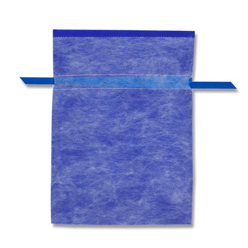 不織布巾着袋 Wシャンテタイプ L 無地 ネイビー 10枚/業務用/新品/小物送料対象商品