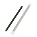 ケーピープラテック 紙ストロー 12mm 斜口 単袋 黒 300本/業務用/新品/小物送料対象商品