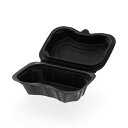 リスパック 弁当容器 バイオデリカシェルBOX 20 黒 25枚/業務用/新品/送料800円(税別)