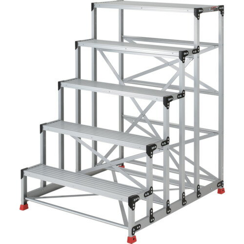 TRUSCO 作業用踏台 アルミ製・高強度タイプ 5段 在庫色：黄 品番：TSF51015/送料無料