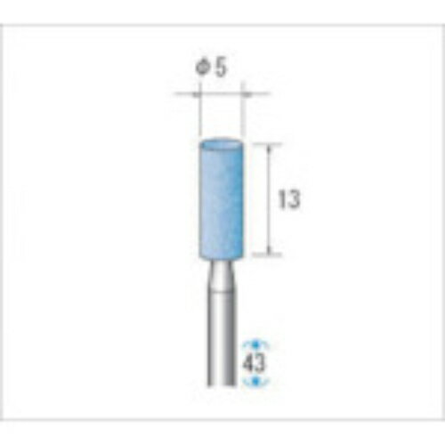 ナカニシ 軸付砥石(1Pk(袋)=10本)粒度#120 ブルー 円筒 外径5mm/業務用/新品/小物送料対象商品