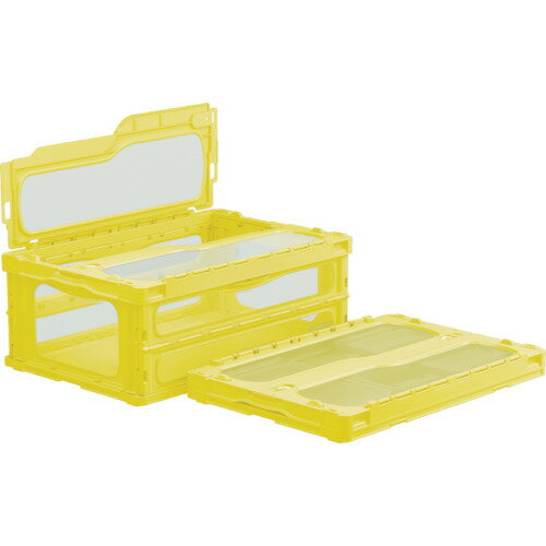 サンコー フタ一体型折りたたみコンテナー 559200 マドコンライトC-55Bイエロー/業務用/新品/小物送料対象商品
