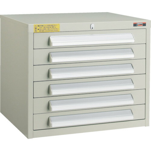 TRUSCO WLVR型キャビネット 500×412×420 引出6段 ネオグレー/業務用/新品/送料無料