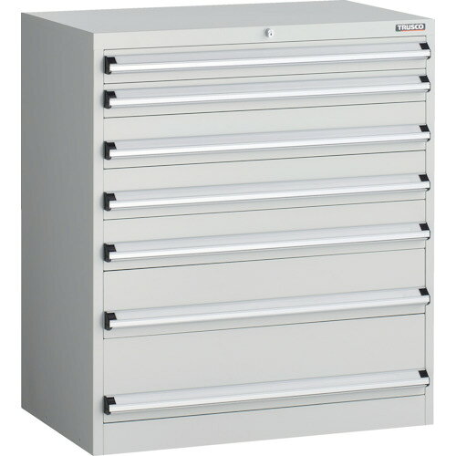 TRUSCO VE9S型中量キャビネット 880×550×H1000 引出し7段 ホワイト色/業務用/新品/送料別途見積