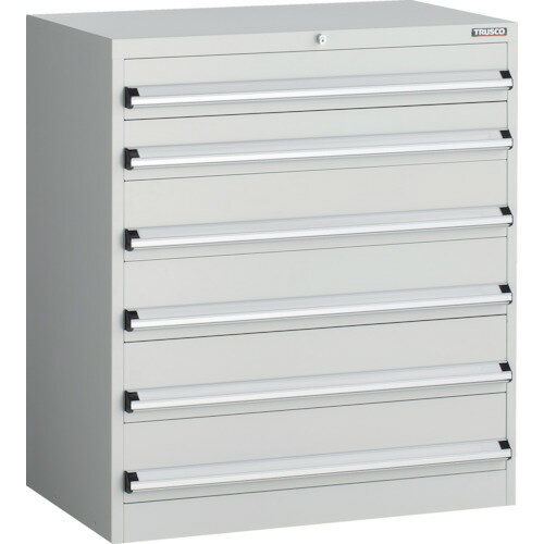 TRUSCO VE9S型中量キャビネット 880×550×H1000 引出し6段 ホワイト色/業務用/新品/送料別途見積