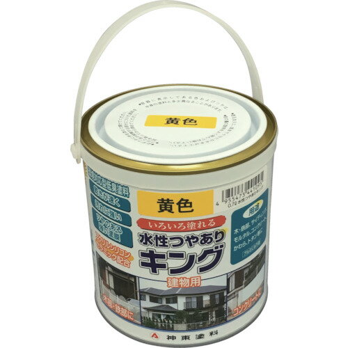 シントー 水性つやありキング 黄色 0.7L/4409-0.7/業務用/新品/小物送料対象商品