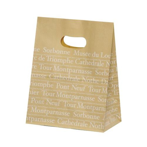 持ち手穴付紙袋 イーグリップ M フランセ XZK52011 (50枚入)/業務用/新品/小物送料対象商品