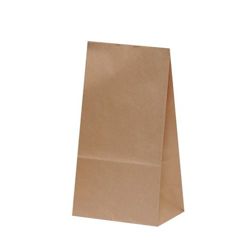 ハイバッグ H4 耐油角底袋 茶無地 XZK55301 (100枚入)/業務用/新品/小物送料対象商品