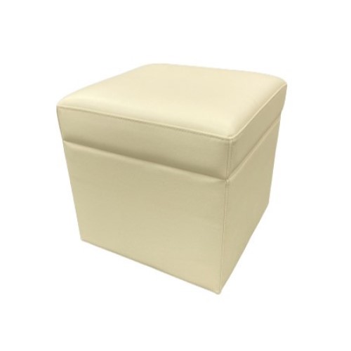 業務用椅子 新品 角スツール ホワイト レザー 幅380×奥行380×高さ380(mm)/送料無料/テンポス