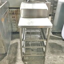 【中古】二段式ラック 幅500×奥行700×高さ940 【送料別途見積】【業務用】【飲食店 店舗 厨房機器 作業台 業務用作業台】