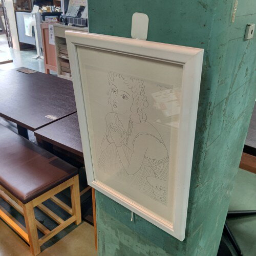 【中古】絵画 女性 幅290×奥行20×高さ400 【送料無料】【業務用】【飲食店 店舗 店舗備品 壁面 ディスプレイ雑貨】