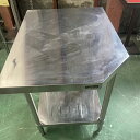 【中古】変形作業台 幅750×奥行540×高さ800 【送料別途見積】【業務用】【飲食店 店舗 厨房機器 作業台 業務用作業台】