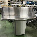 【中古】水切り棚 背板付き BGあり 幅1300×奥行410×高さ420 【送料別途見積】【業務用】【飲食店 店舗 厨房機器 平棚 上棚 業務用平棚 業務用上棚...