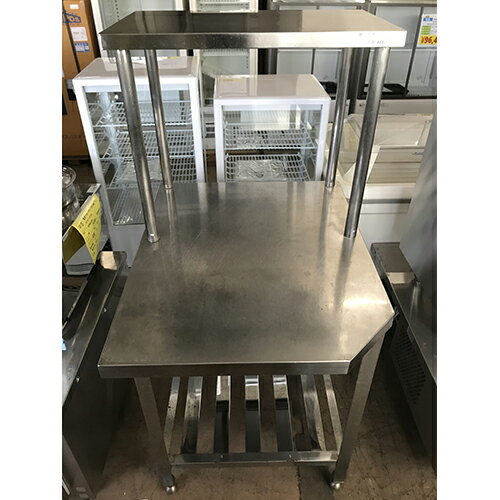 【中古】変型作業台 BGなし 幅600×奥行750×高さ850 【送料無料】【業務用】【飲食店 店舗 厨房機器 作..