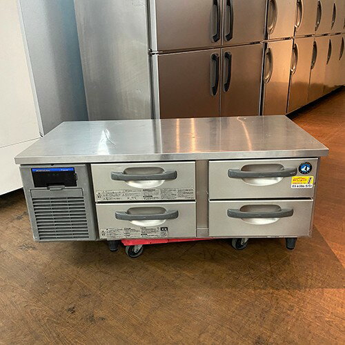 【中古】冷凍低ドロワーコールドテーブル ホシザキ FTL-120DNF 幅1200×奥行600×高さ570 【送料無料】【業務用】【飲食店 店舗 厨房機器 ドロワーコールドテーブル 業務用ドロワーコールドテーブル】(3)