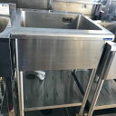 【中古】一槽シンク マルゼン 幅600×奥行600×高さ850 【送料別途見積】【業務用】【飲食店 店舗 厨房機器 一槽シンク 業務用一槽シンク】