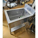 【中古】一槽シンク BGあり 幅450×奥行750×高さ800 【送料別途見積】【業務用】【飲食店 店舗 厨房機器 一槽シンク 業務用一槽シンク】