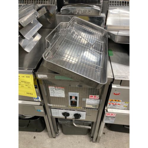 【業界最長1年保証】【中古】ガスフライヤー 20L サミー DF-020J 幅450×奥行600×高さ800 都市ガス 【送..