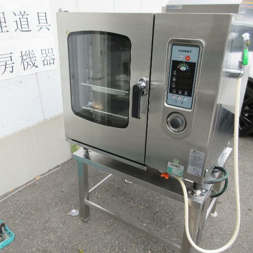 【業界最長1年保証】【中古】電気スチームコンベクションオーブン 架台付き コメットカトウ CSW-IE61-T 幅870×奥行795×高さ950 三相200V 【送料別途見積】【業務用】【飲食店 店舗 厨房機器 オーブン 業務用オーブン】