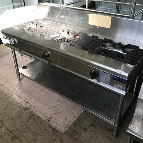 ■ 商品概要 ■商品名：ガステーブル外形寸法：W1500×D600×H800(mm)メーカー：マルゼン型式：RGT-1563C年式：2017年製ガス種：LPG(プロパンガス)※ガス機器の接続は最寄りの専門業者へご依頼下さい。ガス消費量：36.6kWガス接続口：20A重量：118kg保証期間：納品日より12ヶ月(離島や一部地域では保証対象外とさせて頂きます。)ランク：B特記事項：- 販売店：テンポス名古屋西店（愛知県名古屋市）からの配送です。この商品は中古ですので1品ものです。店頭販売もしておりますので、売り切れる場合が御座います。売り切れた場合は、迅速にペ-ジの更新をするよう心掛けておりますが、リアルタイムではございません。掲載商品が完売している場合もありますのでご了承ください。在庫に関しましてはお気軽にお問合わせ下さい。■ ランクの規定について ■ランクN：未使用品、または一度も使用されていない。ランクS：数回程度使用されているものの、ほとんど未使用品と変わらない。ランクA：小傷、擦り傷が見られるが、大きな欠点もなく、程度が良い。ランクB：中小傷が見受けられるが、十分使用できる。ランクC：傷が多く、大きな傷も数箇所見受けられるが、使用に問題はない。■ 配送等について ■この商品は、全国配送料無料にてお届けいたします。北海道・沖縄・離島や一部地域では追加配送料が発生致します。商品は車上渡しでのお届けです。ガス接続工事、及び給排水工事は承ることが出来かねます。お客様にて手配頂きますようお願い致します。【買取について】テンポスでは買取・再生事業を展開致しております。全国年間15,000件以上の買取実績！まずはお気軽に無料査定をご利用くださいませ！厨房機器用品、家具、食器、調理道具の買取も承っております。詳しくは「テンポス買取ドットコム」へ。※型式や仕様度合いによって一部買取不可商品もございます。予めご相談ください。店舗・厨房、中古厨房機器。厨房用品なら、テンポスドットコムにお任せ下さい！【補助キーワード】中古ガステーブル,中古ガステーブル,中古IHテーブル