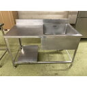 【中古】一槽シンク 台付き BGあり 幅1300×奥行750×高さ800 【送料別途見積】【業務用】【飲食店 店舗 厨房機器 一槽シンク 業務用一槽シンク】