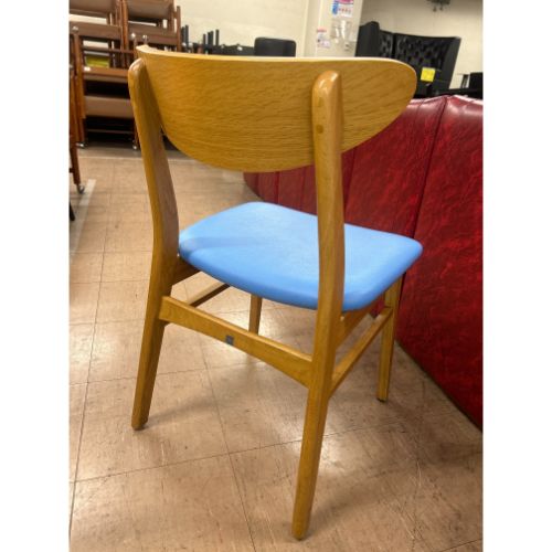 【中古】洋風イス(革青) 幅460×奥行490×高さ780 【送料無料】【業務用】【飲食店 店舗 厨房機器 イス 業務用イス】