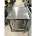 【中古】作業台 左ガード付き BGなし 幅560×奥行750×高さ750 【送料別途見積】【業務用】【飲食店 店舗 厨房機器 作業台 業務用作業台】