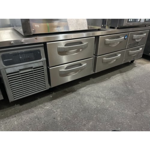 【中古】低ドロワーコールドテーブル ホシザキ RTL-165DNCG 幅1650×奥行600×高さ570 【送料別途見積】【業務用】【飲食店 店舗 厨房機器 ドロワーコールドテーブル 業務用ドロワーコールドテーブル】