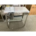 【中古】作業台 三方枠 右奥穴あき BGなし 幅780×奥行450×高さ840 【送料別途見積】【業務用】【飲食店 店舗 厨房機器 作業台 業務用作業台】