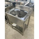 【中古】一槽シンク BGあり 幅600×奥行450×高さ800 【送料別途見積】【業務用】【飲食店 店舗 厨房機器 一槽シンク 業務用一槽シンク】