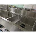 【中古】二槽シンク BGあり マルゼン BS2-126 幅1200×奥行600×高さ800 【送料別途見積】【業務用】【飲食店 店舗 厨房機器 二槽シンク 業務...
