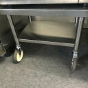 【中古】コンロ台 キャスター付き BGなし 幅450×奥行600×高さ500 【送料別途見積】【業務用】【飲食店 店舗 厨房機器 ガス台 業務用ガス台】
